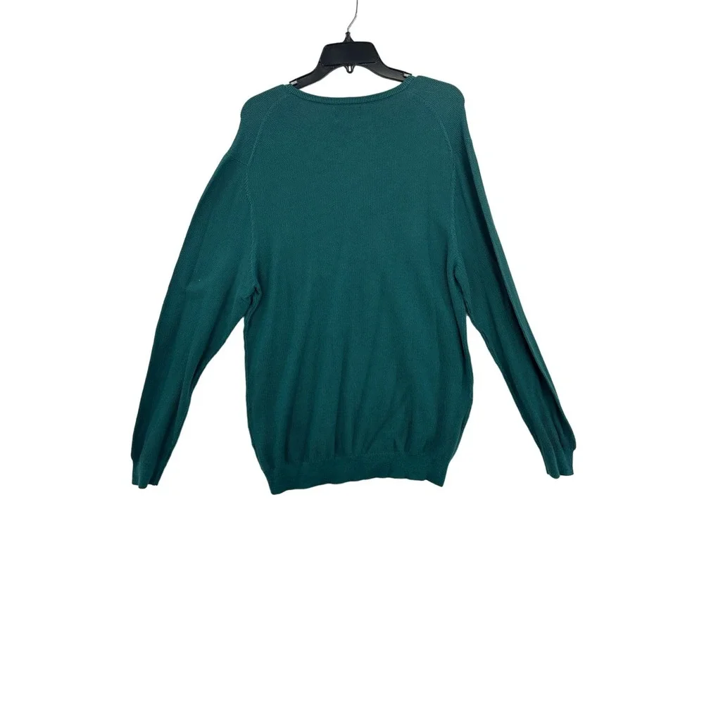 Tasso Elba Mens Green Seed Stitched Supima Cotton Sweater Top‎ Large